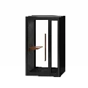 008_45 - Lumin 1P Plus Phone Booth (HPL)- Jet Black (JBK) and Walnut (WA).webp