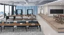 3 - Longhouse Bench with Center Screen and Modesty Panel and High Collaborative Bench and Pavilion.webp