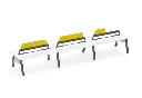 1 - Born Premium Double Bench Dual Chamfered Edge Worktop with LX3, Monorail and Fabric Screen_SC05.webp
