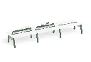 3 - Born Premium Double Bench with Trapezoid Shared Shelf, Planter, Monorail and LX3.webp