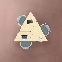 6 - Hockey 3 Trapezoid Desk Cluster - Top View.webp