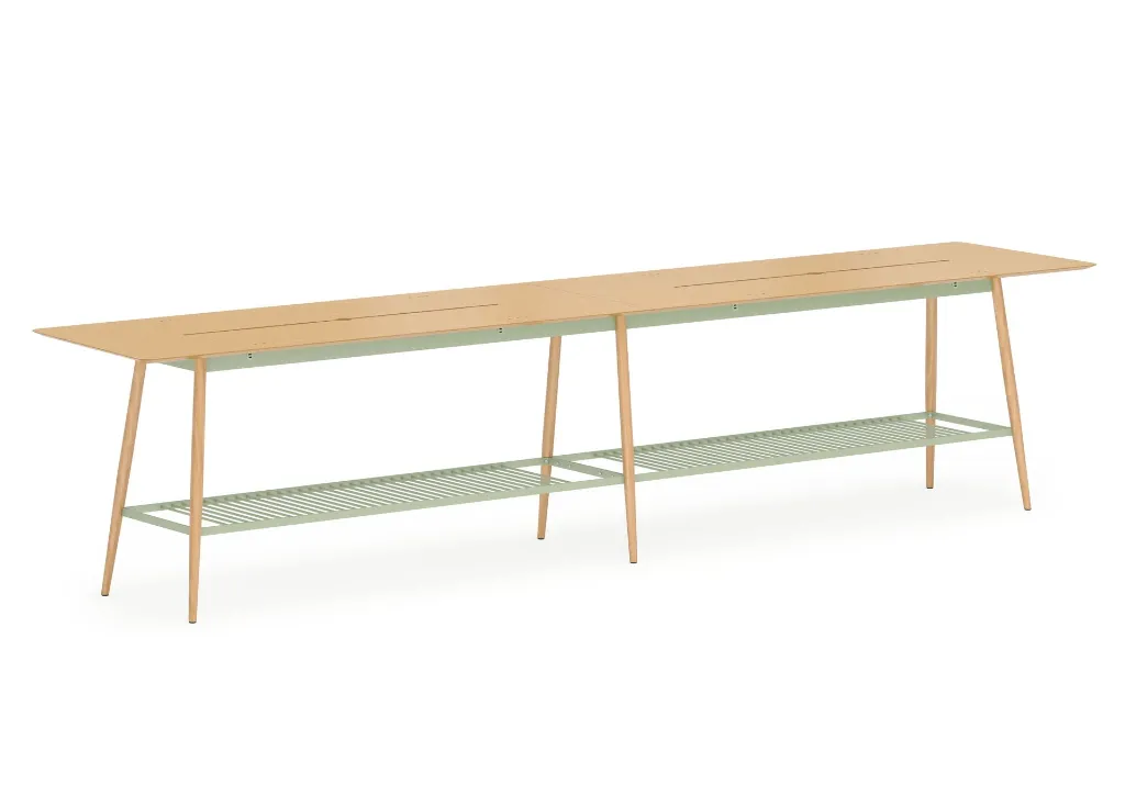 006_12 - Commons Veneer - Rectangular Island High Table with Slot and USB Port_VRO_SA.webp