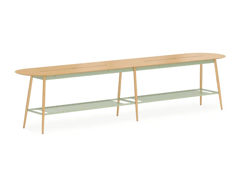 009_15 - Commons Veneer - Oblong Island High Table with Slot and USB Port_VRO_SA.webp