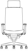 [CCR-AF2E2A33A-(D/M)-(D/M)-V] AIRFORT 2.0 High Back Chair, Gray frame, Aluminum base, 3D armrest, w/Headrest, Soft caster