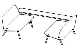 PERCH Sofa Set 13 w/Sockets